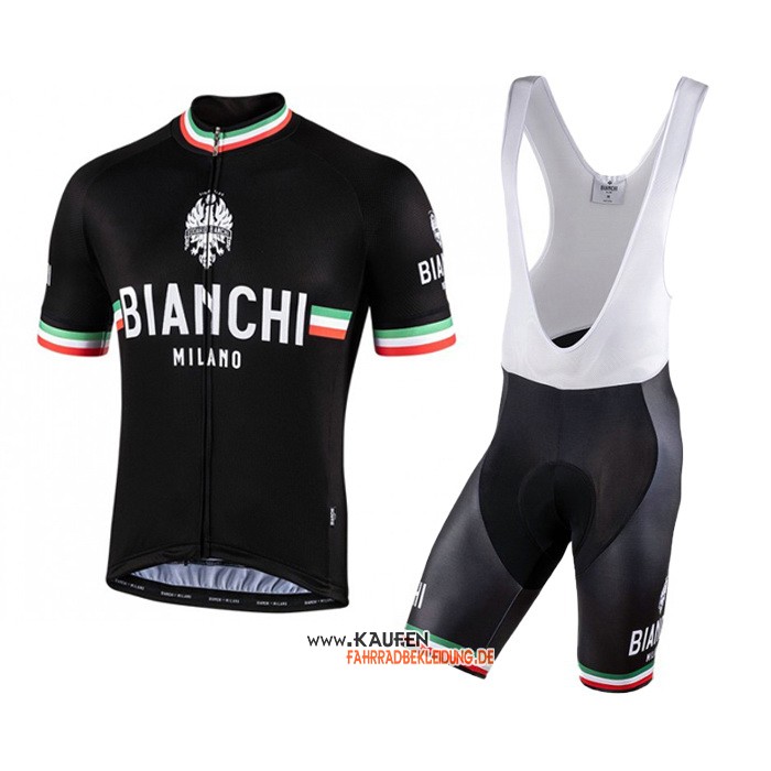 Bianchi Kurzarmtrikot 2021 und Kurze Tragerhose Azurblau